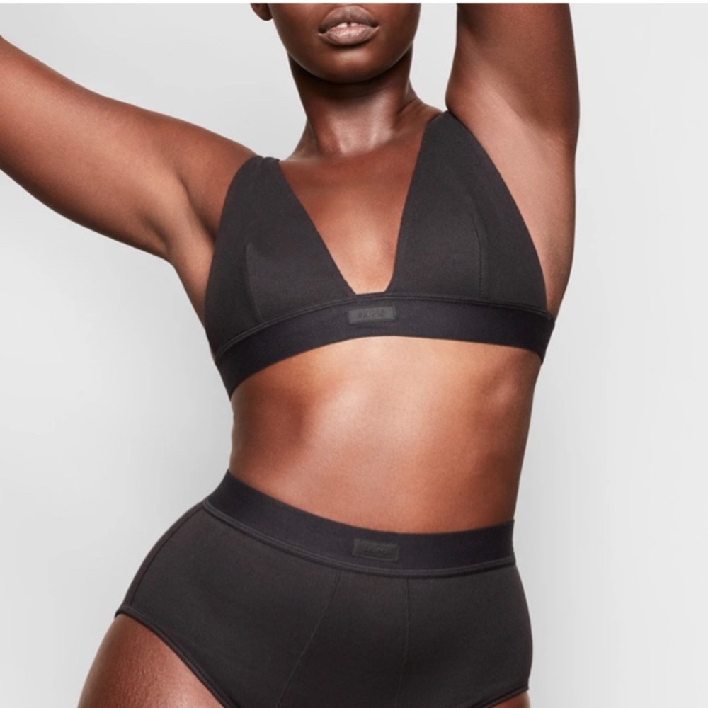 SKIMS Cotton Plunge Bralette